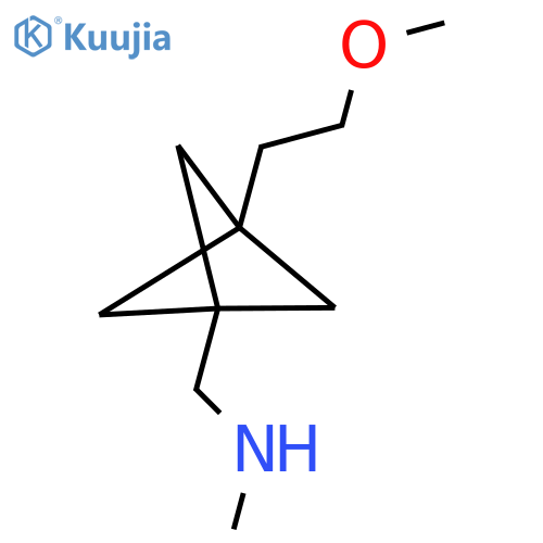 1-[3-(2-Methoxyethyl)-1-bicyclo[1.1.1]pentanyl]-N-methylmethanamine structure