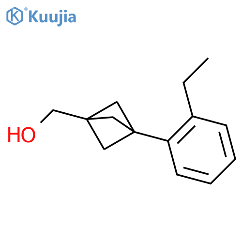 [3-(2-Ethylphenyl)-1-bicyclo[1.1.1]pentanyl]methanol structure