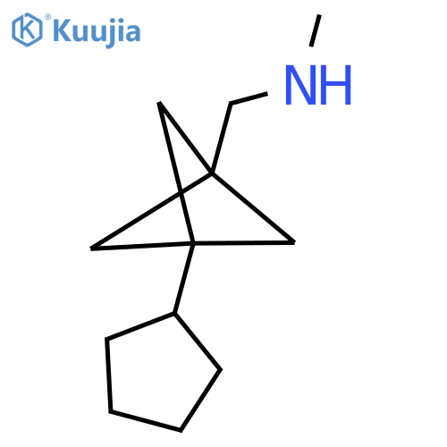 ({3-Cyclopentylbicyclo[1.1.1]pentan-1-yl}methyl)(methyl)amine structure