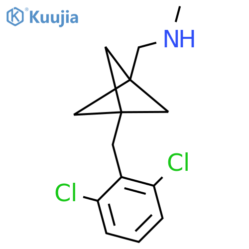 ({3-[(2,6-Dichlorophenyl)methyl]bicyclo[1.1.1]pentan-1-yl}methyl)(methyl)amine structure