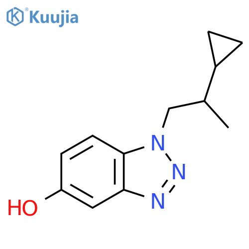 1-(2-cyclopropylpropyl)-1H-1,2,3-benzotriazol-5-ol structure
