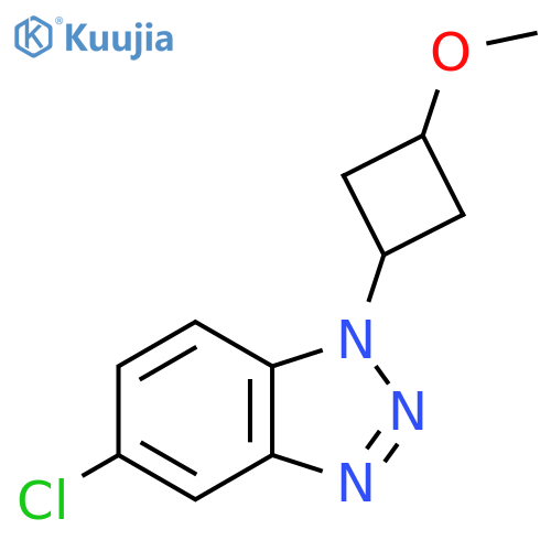 5-chloro-1-(3-methoxycyclobutyl)-1H-1,2,3-benzotriazole structure