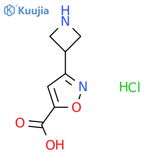 3-(Azetidin-3-yl)-1,2-oxazole-5-carboxylic acid;hydrochloride structure