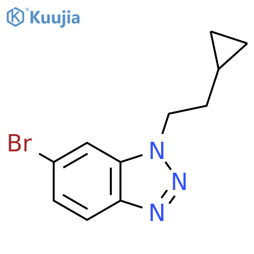 6-bromo-1-(2-cyclopropylethyl)-1H-1,2,3-benzotriazole structure