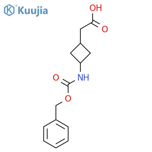 2-(3-{[(Benzyloxy)carbonyl]amino}cyclobutyl)acetic acid structure