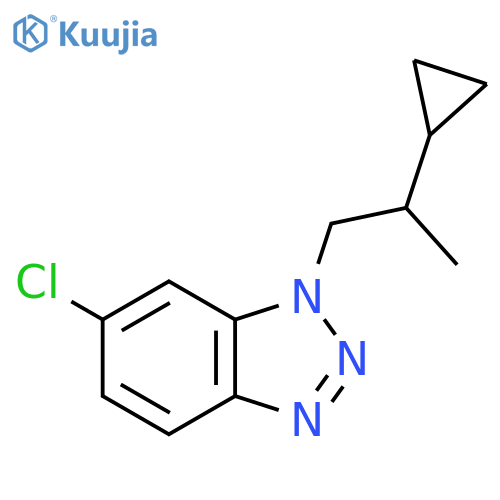 6-chloro-1-(2-cyclopropylpropyl)-1H-1,2,3-benzotriazole structure