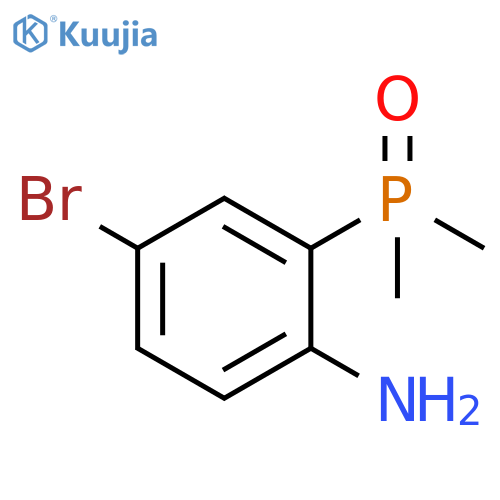 Benzenamine, 4-bromo-2-(dimethylphosphinyl)- structure