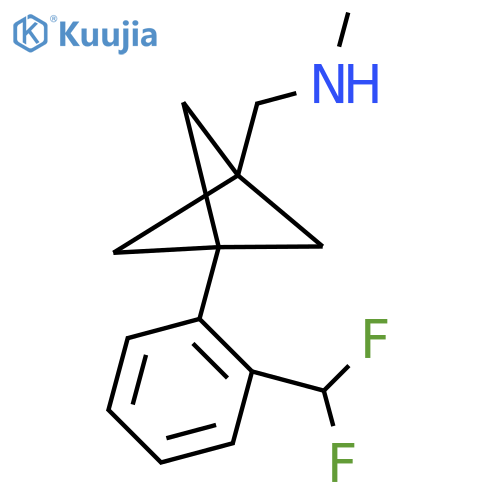 ({3-[2-(Difluoromethyl)phenyl]bicyclo[1.1.1]pentan-1-yl}methyl)(methyl)amine structure