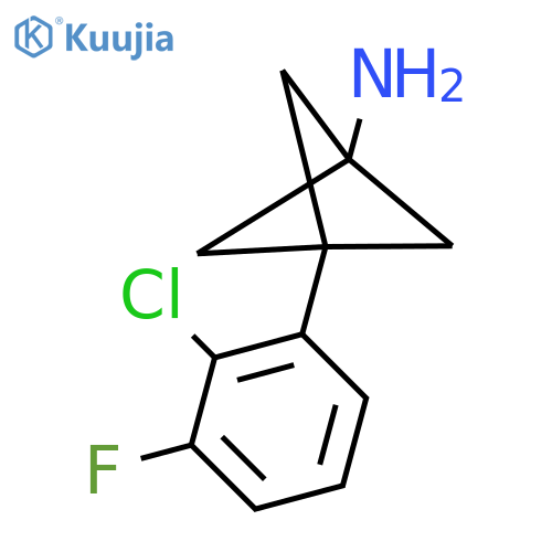3-(2-Chloro-3-fluorophenyl)bicyclo[1.1.1]pentan-1-amine structure