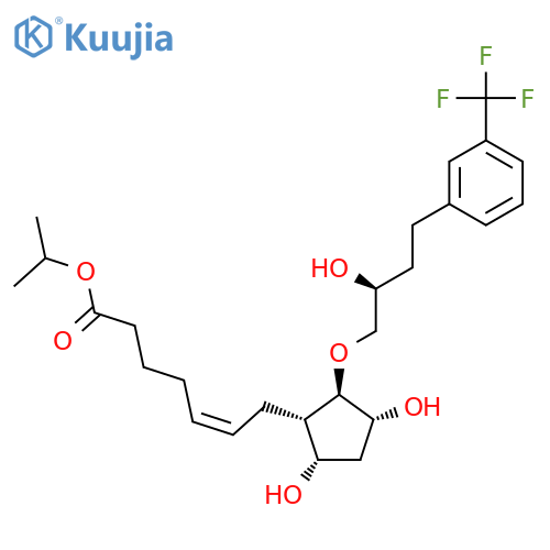 5-Heptenoic acid, 7-((1S,2R,3R,5S)-3,5-dihydroxy-2-((2S)-2-hydroxy-4-(3-(trifluoromethyl)phenyl)butoxy)cyclopentyl)-, 1-methylethyl ester, (5Z)- structure