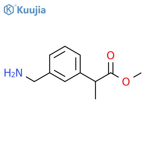 Benzeneacetic acid, 3-(aminomethyl)-α-methyl-, methyl ester structure