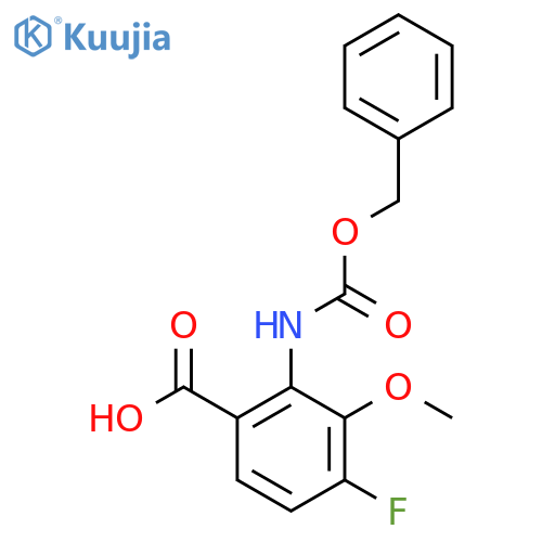 4-Fluoro-3-methoxy-2-(phenylmethoxycarbonylamino)benzoic acid structure