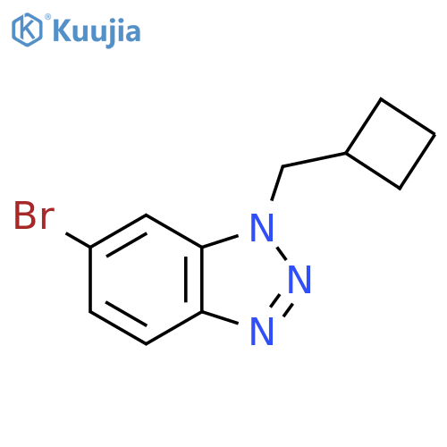 6-bromo-1-(cyclobutylmethyl)-1H-1,2,3-benzotriazole structure