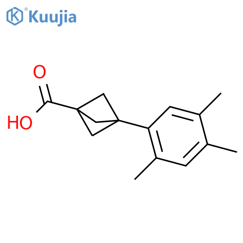 3-(2,4,5-Trimethylphenyl)bicyclo[1.1.1]pentane-1-carboxylic acid structure