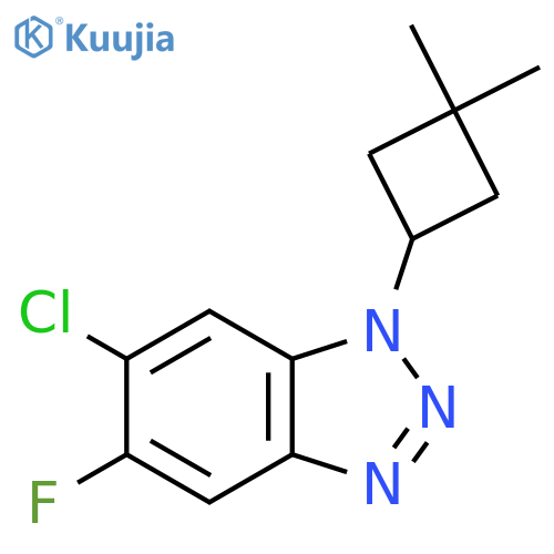 6-chloro-1-(3,3-dimethylcyclobutyl)-5-fluoro-1H-1,2,3-benzotriazole structure