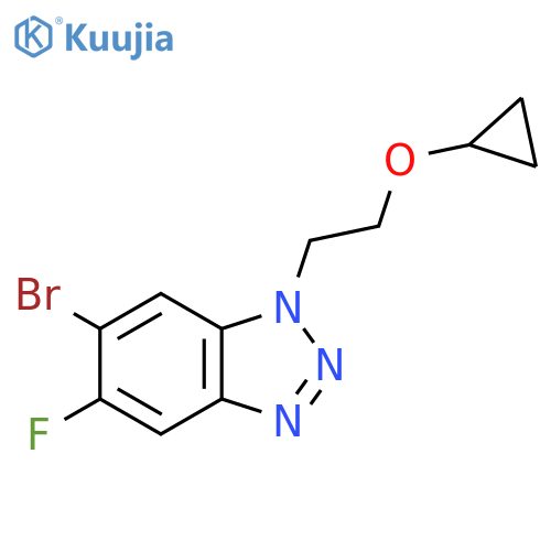 6-bromo-1-(2-cyclopropoxyethyl)-5-fluoro-1H-1,2,3-benzotriazole structure