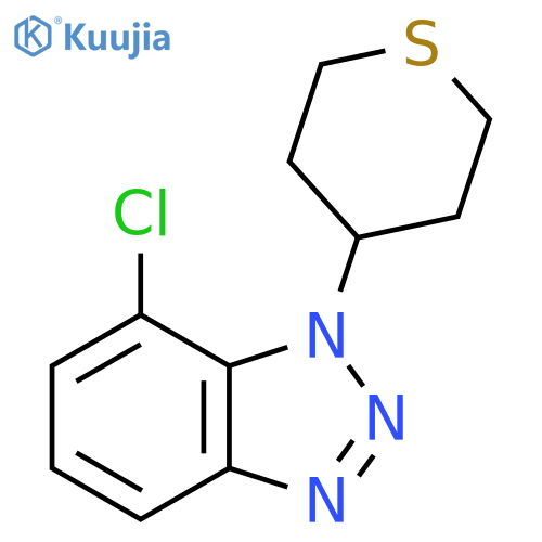 7-chloro-1-(thian-4-yl)-1H-1,2,3-benzotriazole structure
