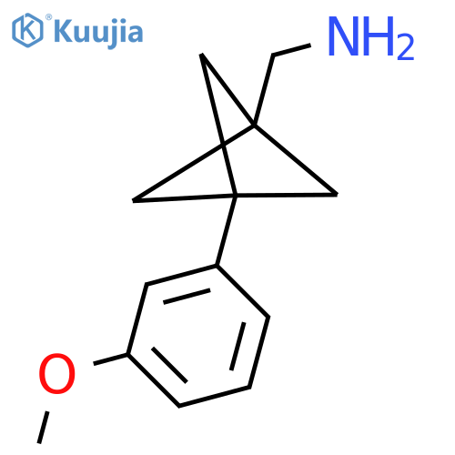 [3-(3-Methoxyphenyl)-1-bicyclo[1.1.1]pentanyl]methanamine structure
