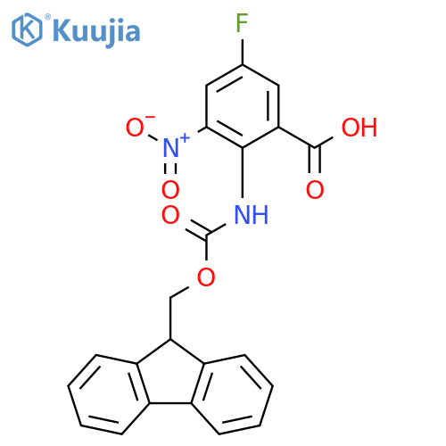 Benzoic acid, 2-[[(9H-fluoren-9-ylmethoxy)carbonyl]amino]-5-fluoro-3-nitro- structure