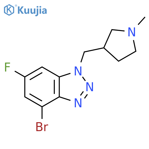4-bromo-6-fluoro-1-[(1-methylpyrrolidin-3-yl)methyl]-1H-1,2,3-benzotriazole structure