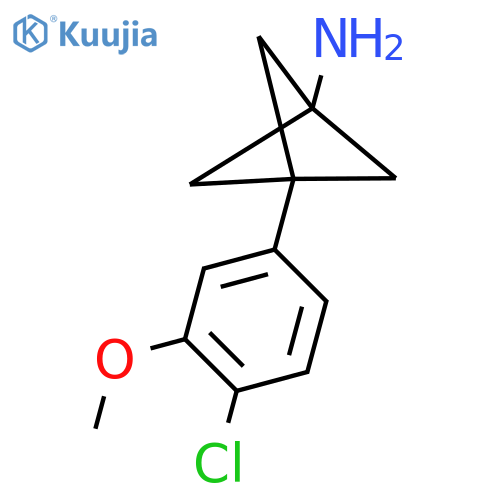 3-(4-Chloro-3-methoxyphenyl)bicyclo[1.1.1]pentan-1-amine structure