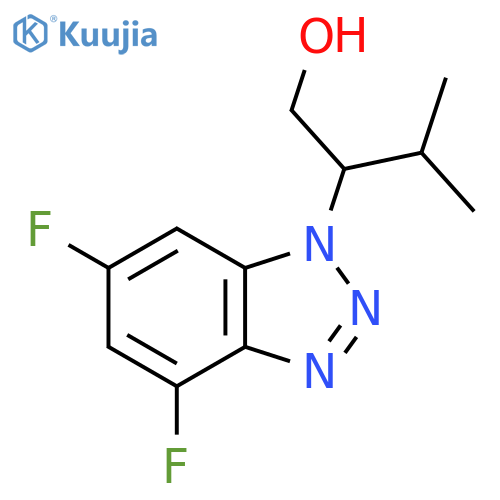 2-(4,6-difluoro-1H-1,2,3-benzotriazol-1-yl)-3-methylbutan-1-ol structure