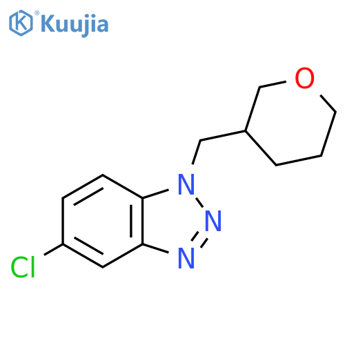 5-chloro-1-[(oxan-3-yl)methyl]-1H-1,2,3-benzotriazole structure