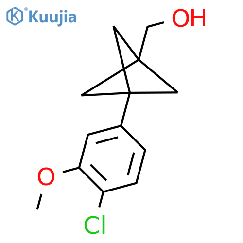 [3-(4-Chloro-3-methoxyphenyl)-1-bicyclo[1.1.1]pentanyl]methanol structure
