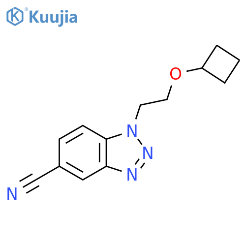 1-(2-cyclobutoxyethyl)-1H-1,2,3-benzotriazole-5-carbonitrile structure