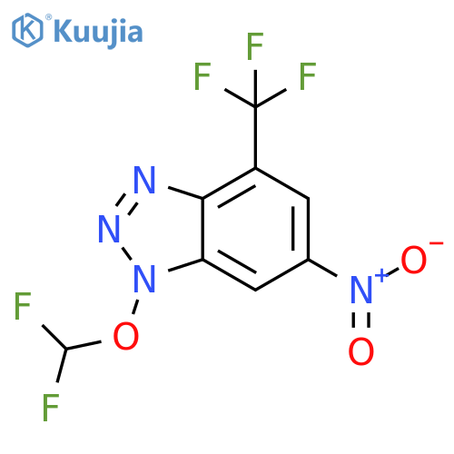 1-(Difluoromethoxy)-6-nitro-4-(trifluoromethyl)-1H-benzotriazole structure