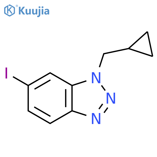 1-(cyclopropylmethyl)-6-iodo-1H-1,2,3-benzotriazole structure