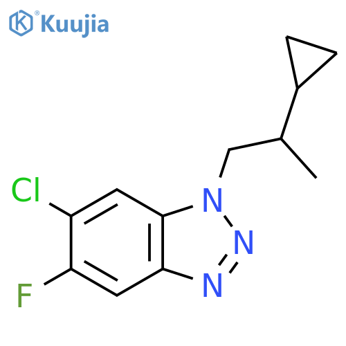 6-chloro-1-(2-cyclopropylpropyl)-5-fluoro-1H-1,2,3-benzotriazole structure