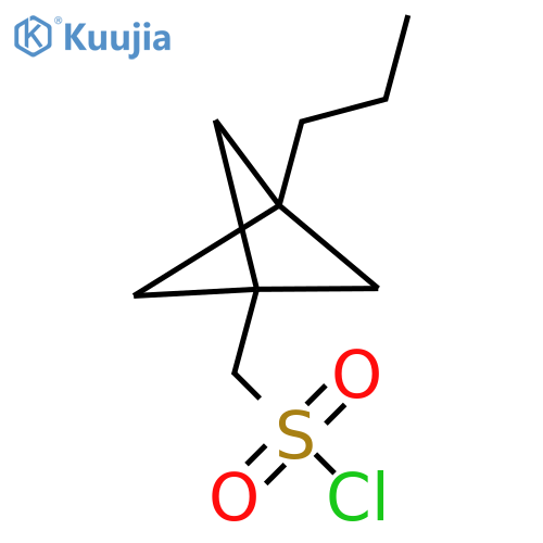 (3-Propyl-1-bicyclo[1.1.1]pentanyl)methanesulfonyl chloride structure