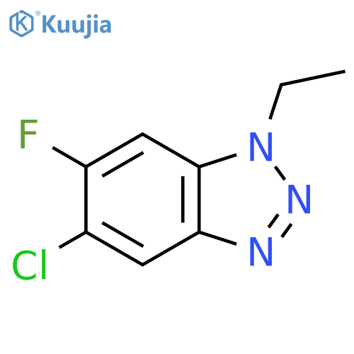 5-chloro-1-ethyl-6-fluoro-1H-1,2,3-benzotriazole structure