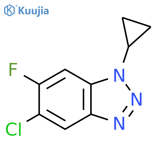 5-chloro-1-cyclopropyl-6-fluoro-1H-1,2,3-benzotriazole structure