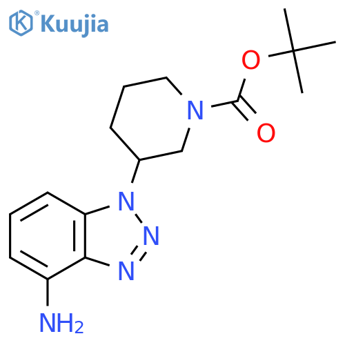 tert-butyl 3-(4-amino-1H-1,2,3-benzotriazol-1-yl)piperidine-1-carboxylate structure