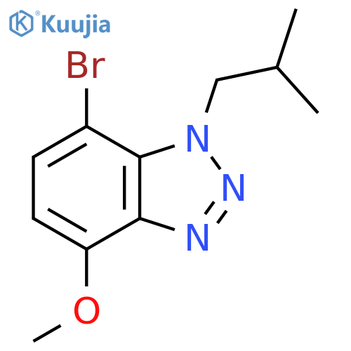 7-bromo-4-methoxy-1-(2-methylpropyl)-1H-1,2,3-benzotriazole structure