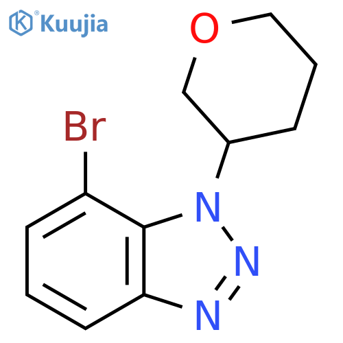 7-bromo-1-(oxan-3-yl)-1H-1,2,3-benzotriazole structure