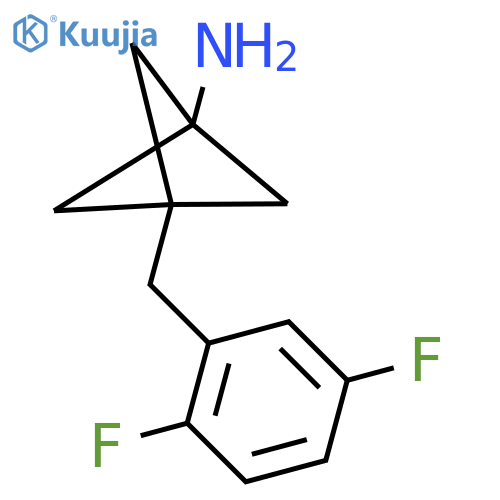 3-[(2,5-Difluorophenyl)methyl]bicyclo[1.1.1]pentan-1-amine structure