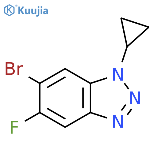 6-bromo-1-cyclopropyl-5-fluoro-1H-1,2,3-benzotriazole structure