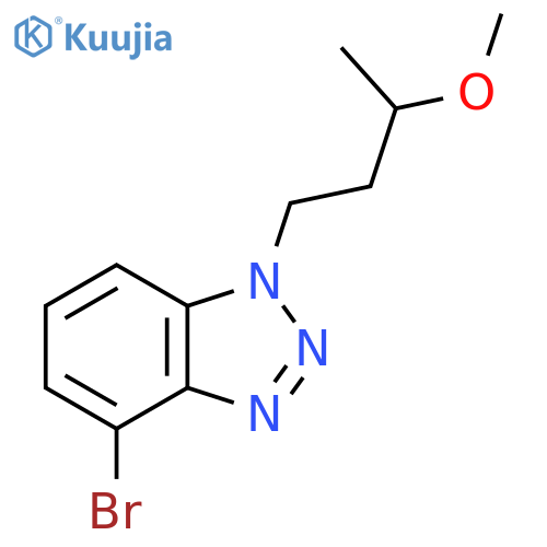 4-bromo-1-(3-methoxybutyl)-1H-1,2,3-benzotriazole structure