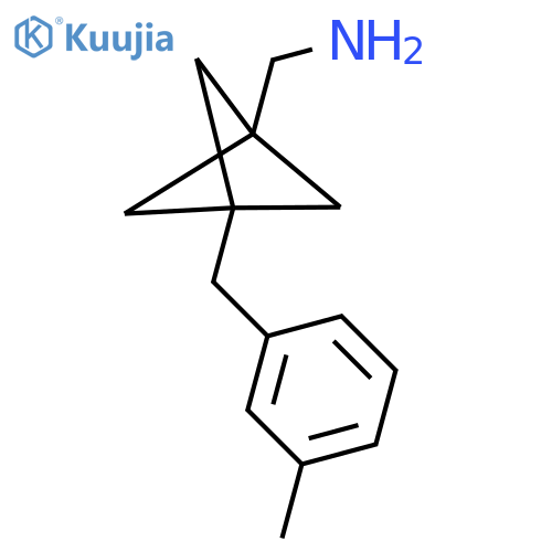 [3-[(3-Methylphenyl)methyl]-1-bicyclo[1.1.1]pentanyl]methanamine structure