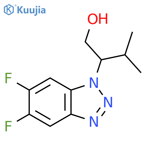 2-(5,6-difluoro-1H-1,2,3-benzotriazol-1-yl)-3-methylbutan-1-ol structure