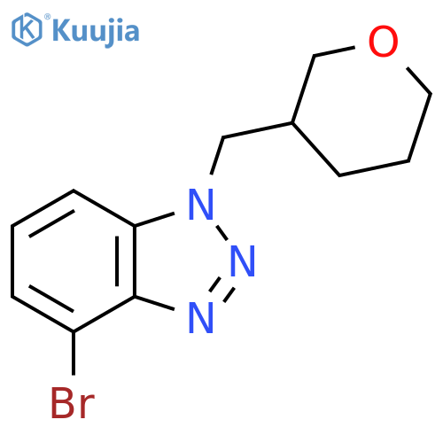 4-bromo-1-[(oxan-3-yl)methyl]-1H-1,2,3-benzotriazole structure