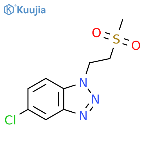 5-chloro-1-(2-methanesulfonylethyl)-1H-1,2,3-benzotriazole structure