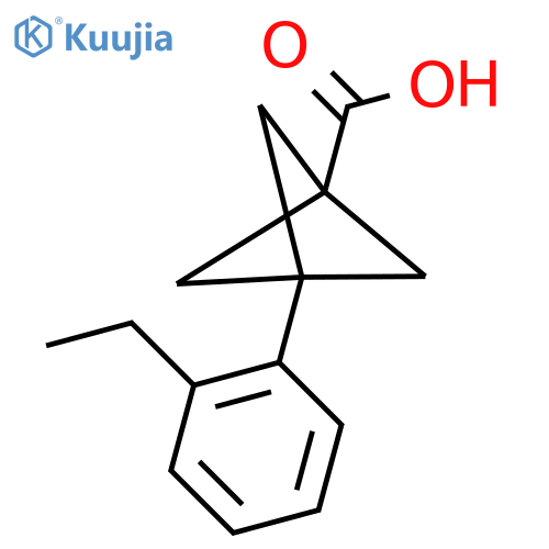 3-(2-Ethylphenyl)bicyclo[1.1.1]pentane-1-carboxylic acid structure