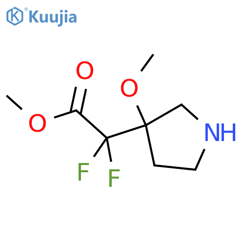 Methyl 2,2-difluoro-2-(3-methoxypyrrolidin-3-yl)acetate structure