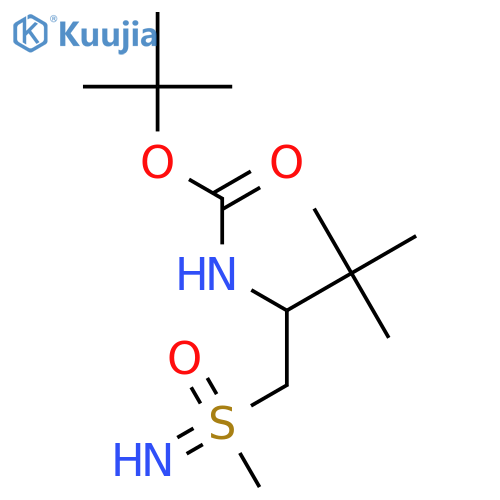 Tert-butyl N-[3,3-dimethyl-1-(methylsulfonimidoyl)butan-2-yl]carbamate structure