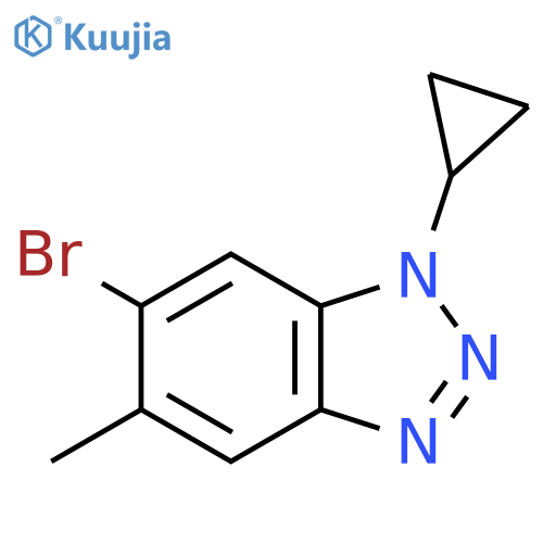 6-bromo-1-cyclopropyl-5-methyl-1H-1,2,3-benzotriazole structure