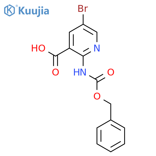 5-Bromo-2-(phenylmethoxycarbonylamino)pyridine-3-carboxylic acid structure